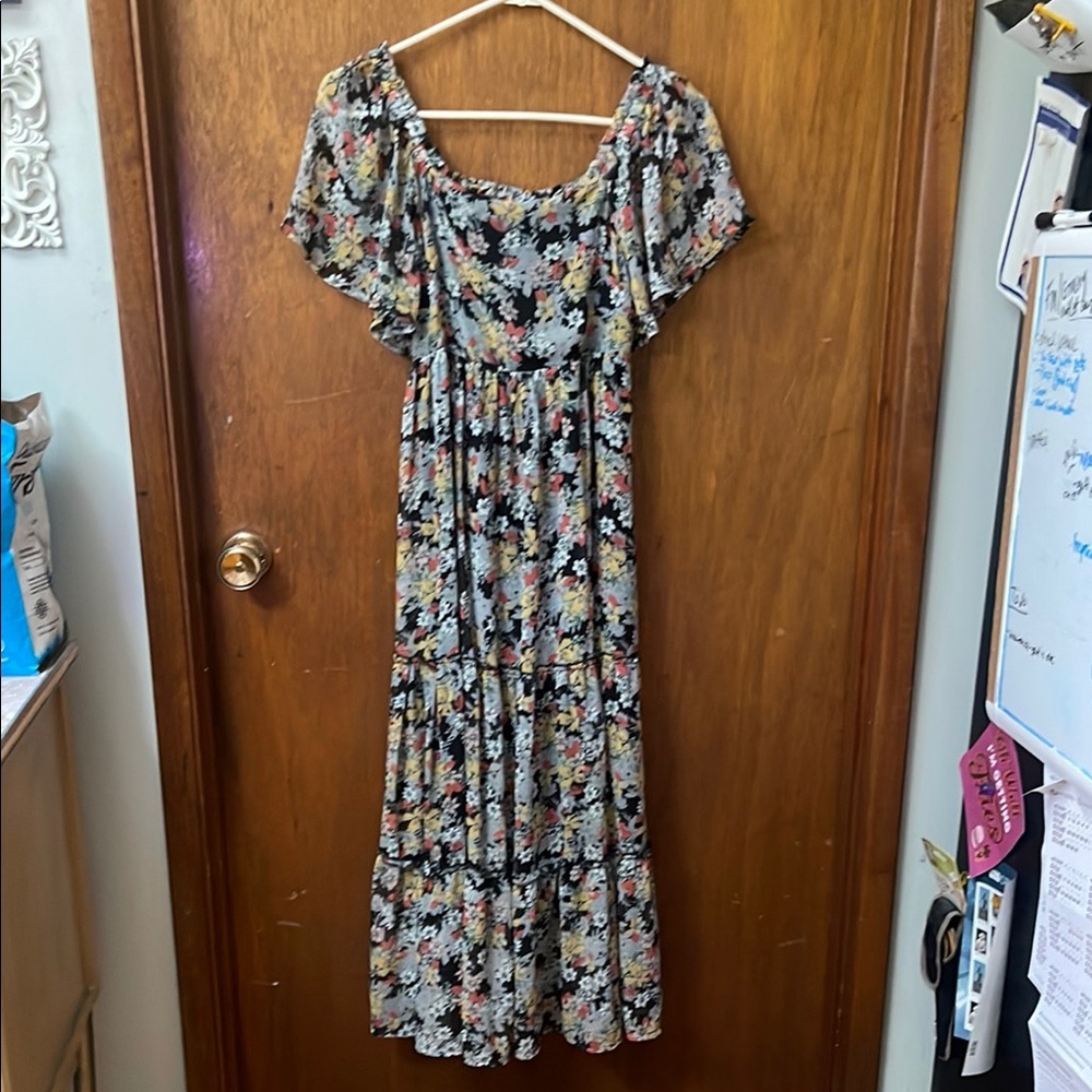 In Loom floral smocked maxi dress